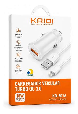 CARREGADOR KAIDI KD501A IOS
