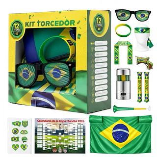 KIT 12 ITENS PARA TORCER PELO BRASIL