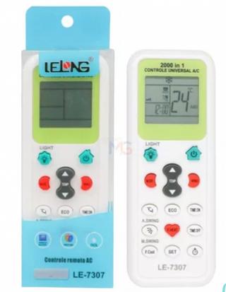 CONTROLE UNIVERSAL PARA AR CONDICIONADO 2000 IN 1 LE 7307