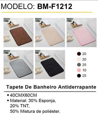 Tapete De Banheiro Antiderrapante • 40CMX60CM • Material: 30% Esponja, 20% TNT, 50% Mistura de poliéster.