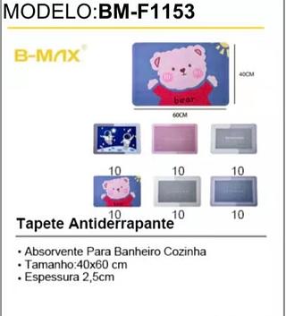 Tapete Antidérrapante • Absorvente Para Banheiro Cozinha • Tamanho:40×60 cm • Espessura 2,5cm