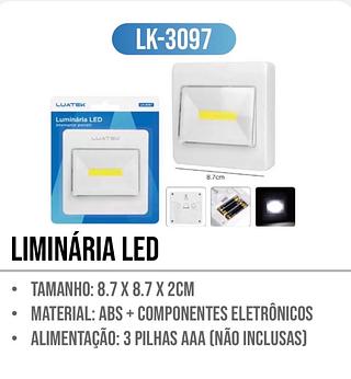Luminária Lanterna Interruptor Led Portátil Armário + Pilhas lk 3097