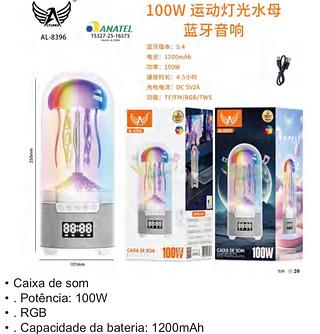 CAIXA DE SOM COM LUZ 100W