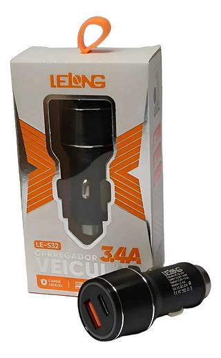 FONTE CARRO 2 USB 3.4A LE 532