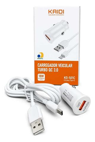 CARREGADOR KAIDI KD501C TIPO C