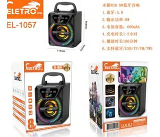 Caixa De Som Eletro El-1056 Preto 8w Bluetooth Portátil Preto