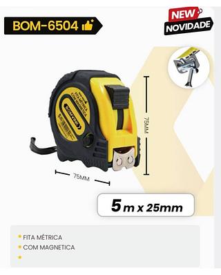 FITA MÉTRICA COM MAGNETICA BOM-6504