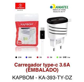 CARREGADOR TIPO-C SACOLA 3.6A