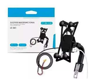 Suporte De Celular Para Moto Com Carregador Le041
