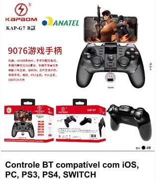 Controle Gamepad Bluetooth AL-G7 PS4 PS3