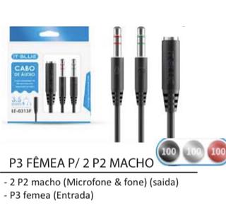 CABO P3 FÊMEA P/ 2 P2 MACHO LE-0313F