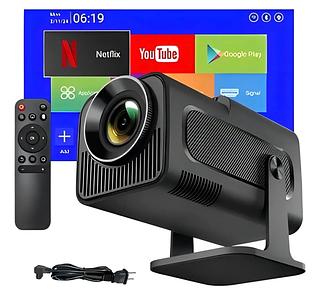 Projetor LED B-Max HY320 Android WiFi 6 1280x720p 2000 Lúmens Preto