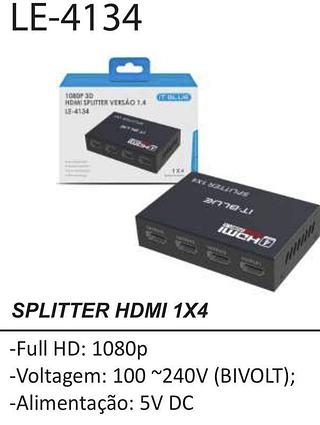 HDMI splitter versão 1.4 le-4134
