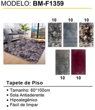 Tapete de Piso • Tamanho: 60*100cm • Sola Antiaderente • Hipoalegênico • Fácil de limpar F1359