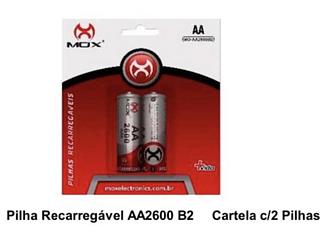 PILHA mox RECARREGAVEL AA 2600 B2