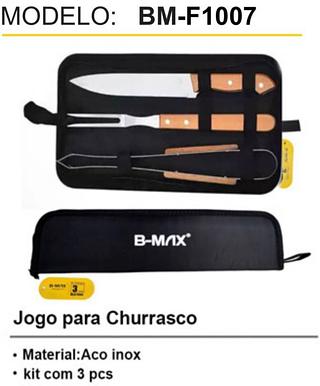JOGO PARA CHURRASCO BM F1007 KIT COM 3PCS