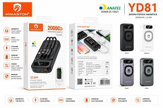 CARRAGADOR POWER BANK POR INDULSAO 20000MAH YD81