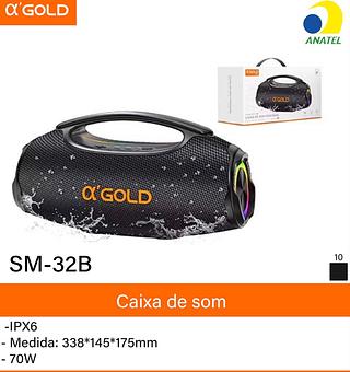 CAIXA DE SOM 70W AGOLD IPX6 SM-32B