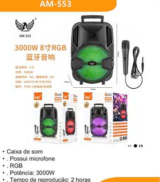 CAIXA DE SOM ALTOMEX COM MICROFONE 3000W