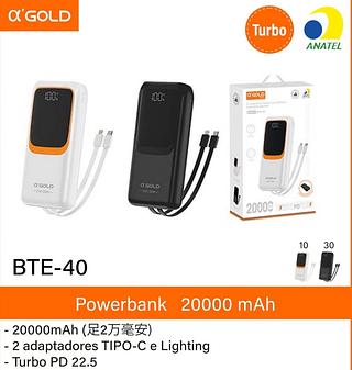 CARRAGADOR POWER BANK 20000MAH AGOLD