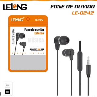 FONE COM FIO COM MICROFONE LELONG
