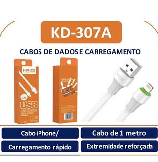 CABO DE DADOS E CARREGAMENTO IOS KAIDI KD-307A