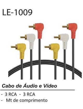 Cabo de Áudio e Vídeo DVD 3RCA 3RCA