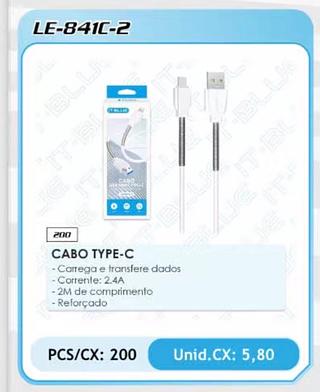 CABO TIPO C 2M LELONG LE 841C 2