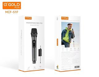 MICROFONE SEM FIO COM CARREGADOR AGOLD MCF-51