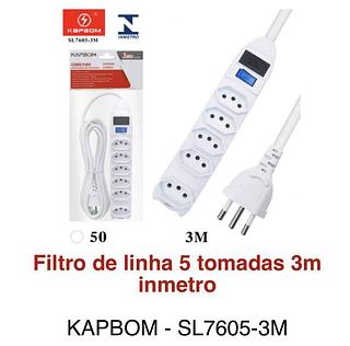 Extensao FILTRO DE LINHA 5TOMATA 3M kapbom