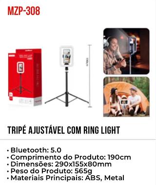 TRIPÉ AJUSTÁVEL COM RING LIGHT